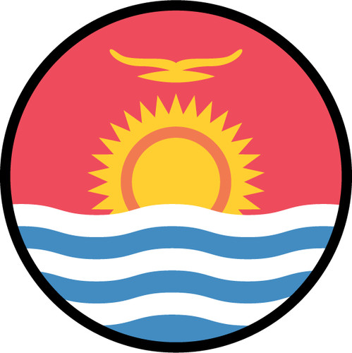 Kiribati Flag Circle Sticker Decal