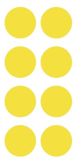 2" Light Yellow Round Label Dots Stickers Color Coding Inventory 2 Inch Dot