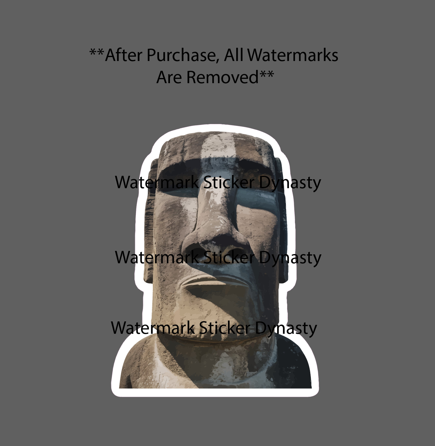 Easter Island Sticker Waterproof Decal Stone Head Moai Travel Mystery Gift NEW