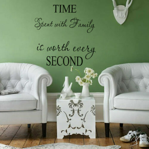Time Spent With Family Is Worth Every Second Wall Quote Decal Home Stickers Gift