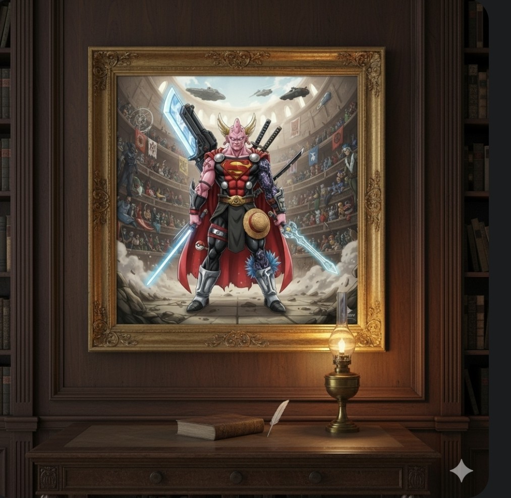 Pop Culture Poster Collection Majin BU Multiverse Hero Absorbed Fan Art