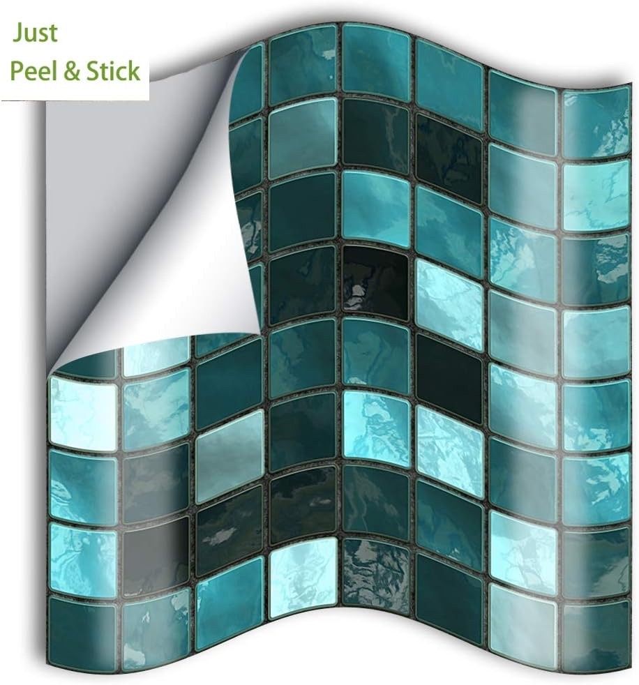25Pcs Peel and Stick Backsplash Wall Tile for Kitchen Bathroom Laundry Room, …