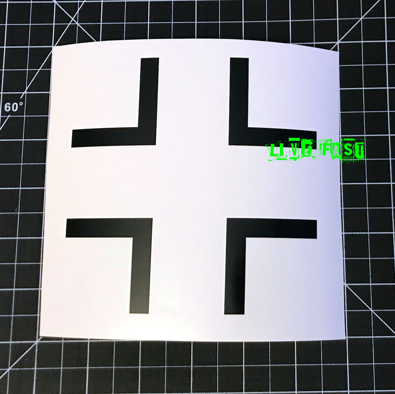 GERMAN BALKENKREUZ WEHRMACHT IRON CROSS DECAL STICKER outlaw biker ww2 regalia