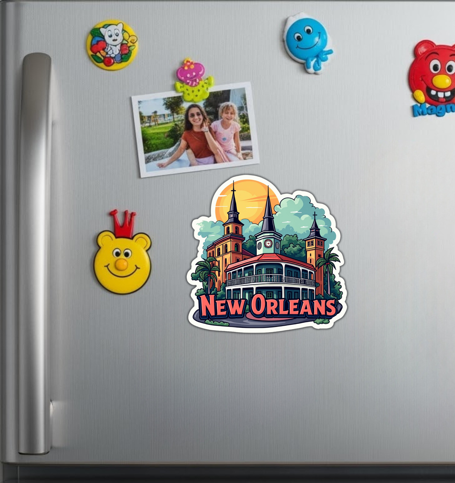New Orleans Louisiana Fridge Magnet or Laptop Sticker