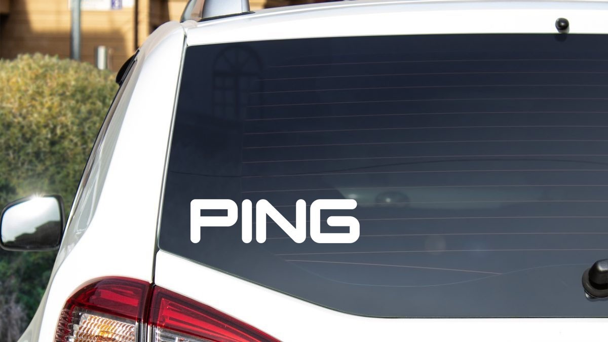 Ping Golf Decal, Vinyl Die Cut Window Sticker, 100% Made In USA