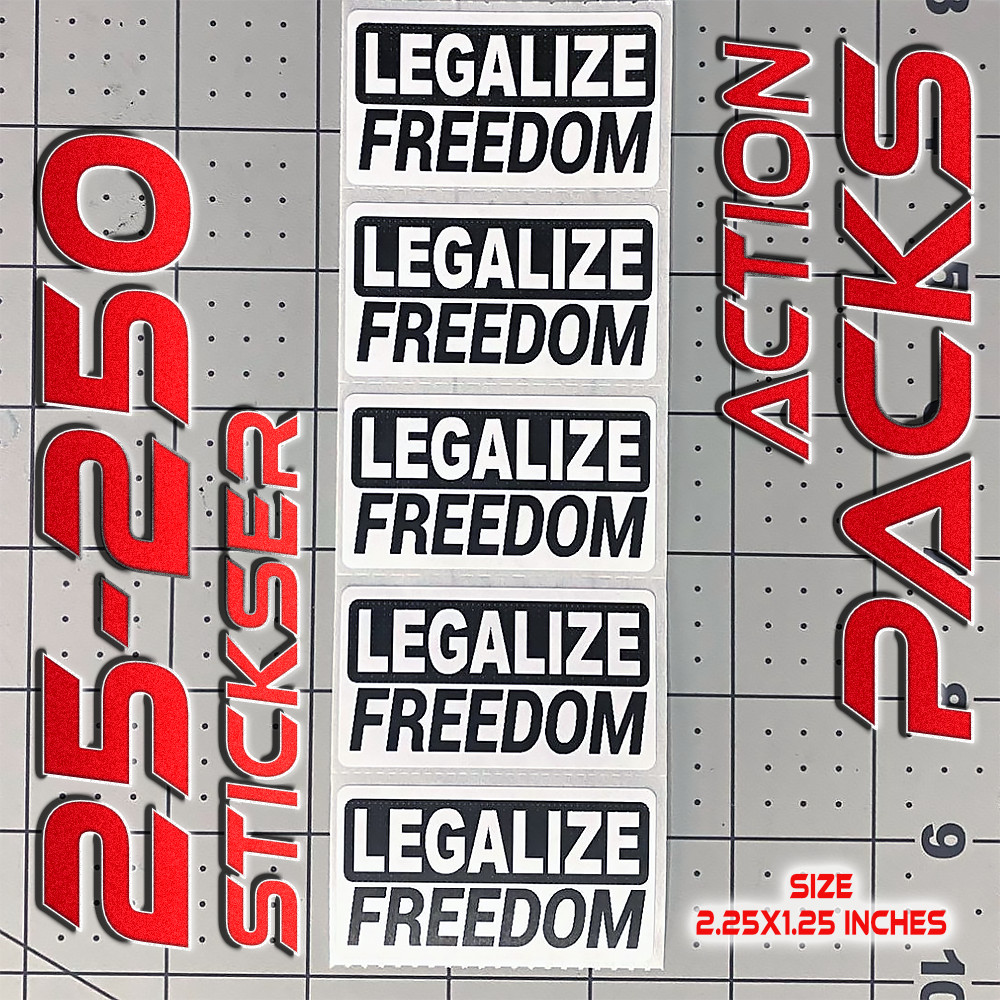 LEGALIZE FREEDOM Libertarian AMERICAN✔ PATRIOTIC✔ U.S.A.✔ 25-250 Sticker Decals
