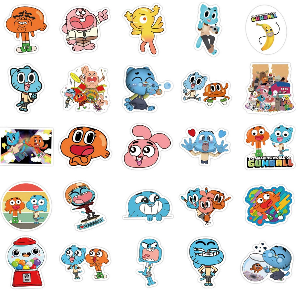 LOT OF 10 PCS random THE AMAZING WORLD OF GUMBALL watterson blue cat characters
