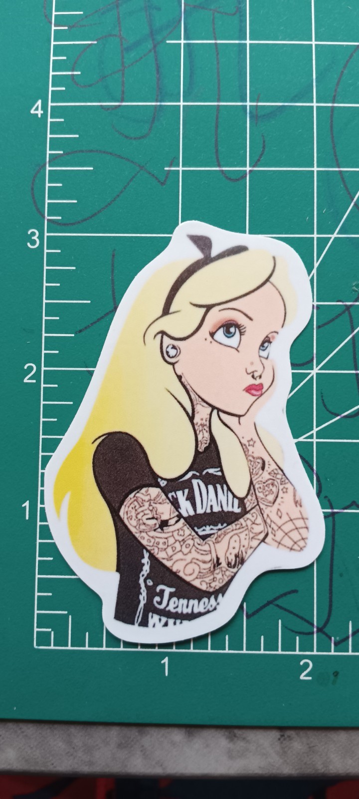 DARK DISNEY PRINCESS VYNIL STICKER 3X2 INCHES