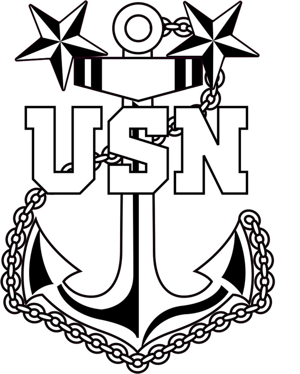 U.S. Military Navy Anchor Vinyl Decal 3 inches tall