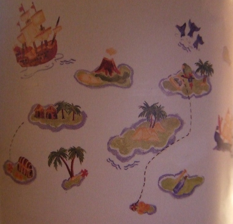 Pottery Barn Kids Pirate Ship Wall Mirror Decals Set of 13 New in Tube and Box!