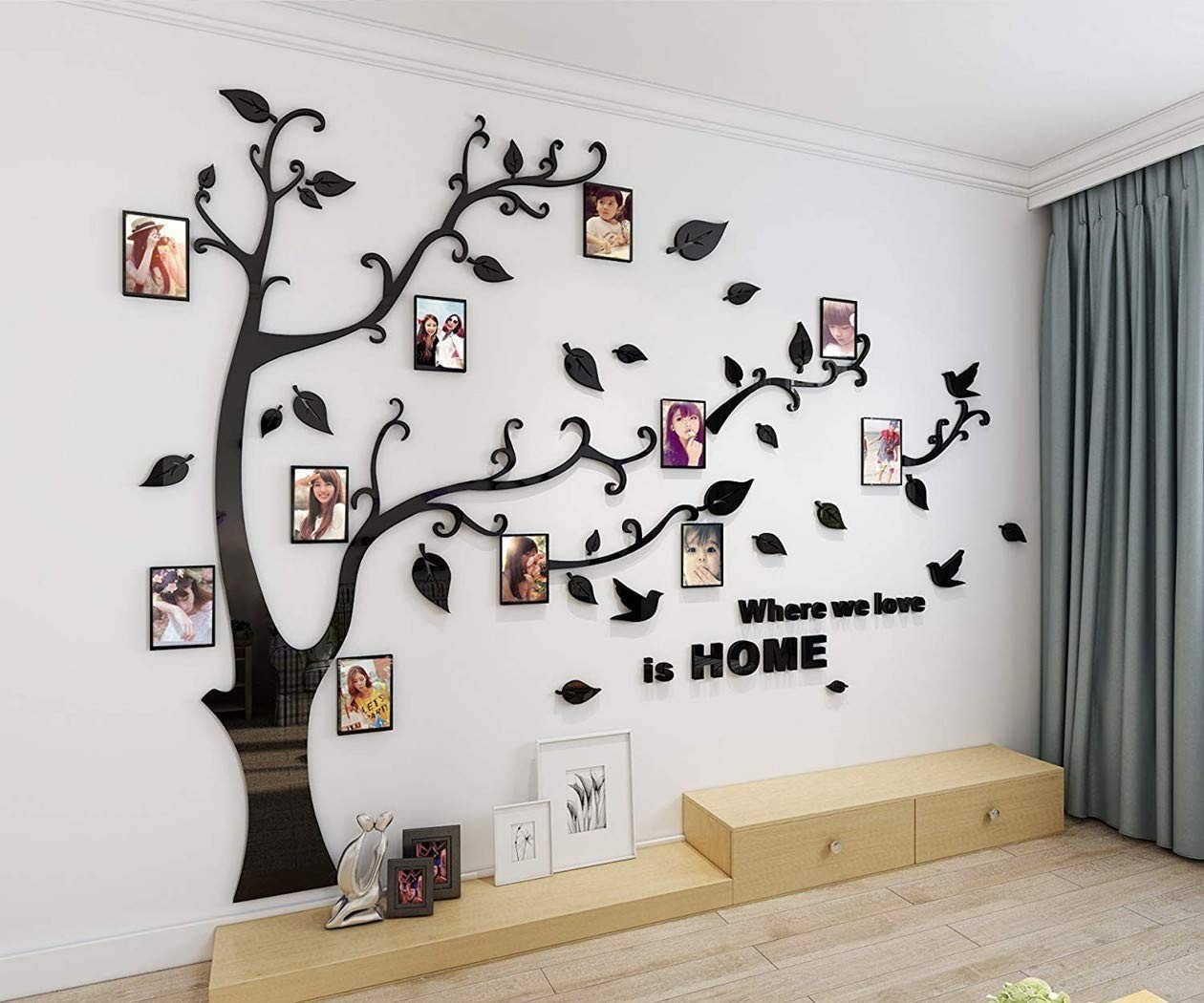 3D Tree Wall Decals – DIY Photo Frame Stickers for Living Room & Bedroom Decor