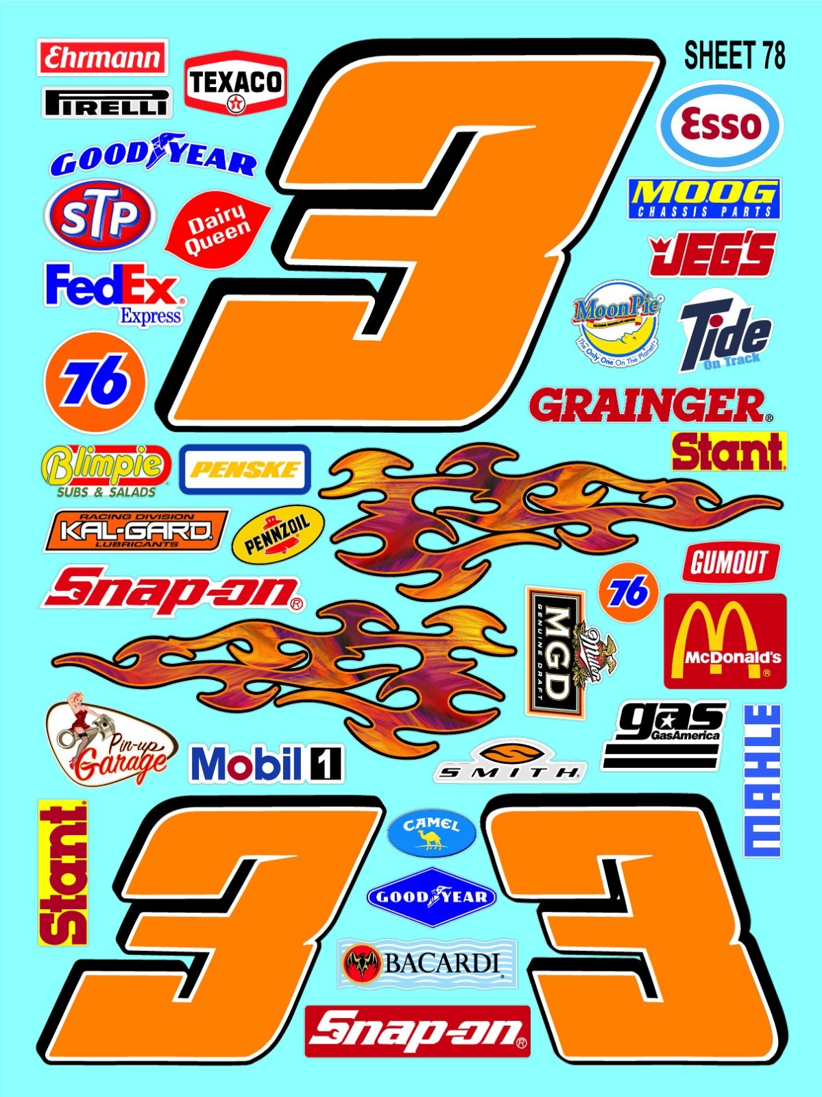 White Vinyl Sticker Sheet 78 F1mini-z-R/c Model Decal fits 1/24-1/16 Scale CUT