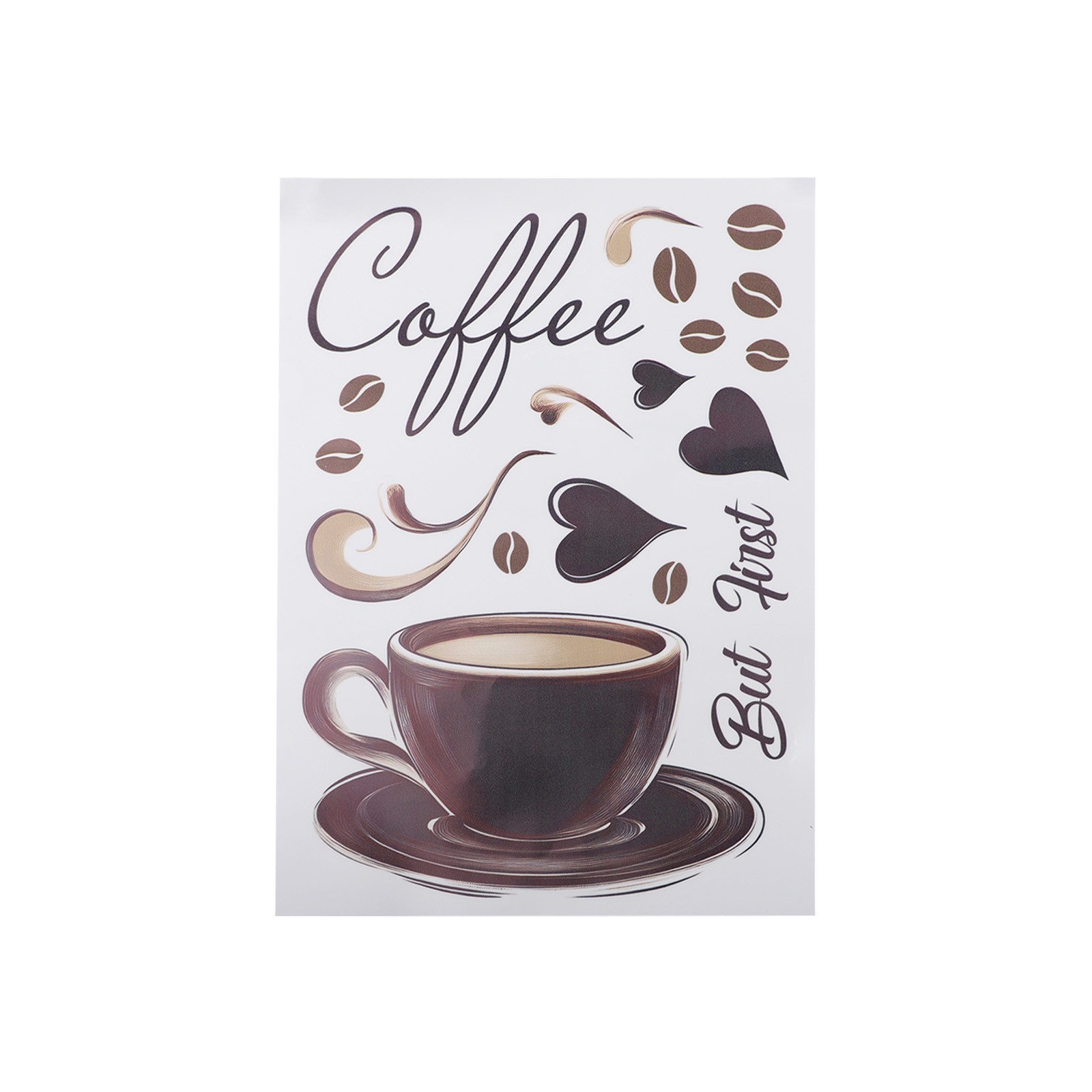 Contemporary Coffee Cup Wall Decal for Enhancing Kitchen or Office Walls