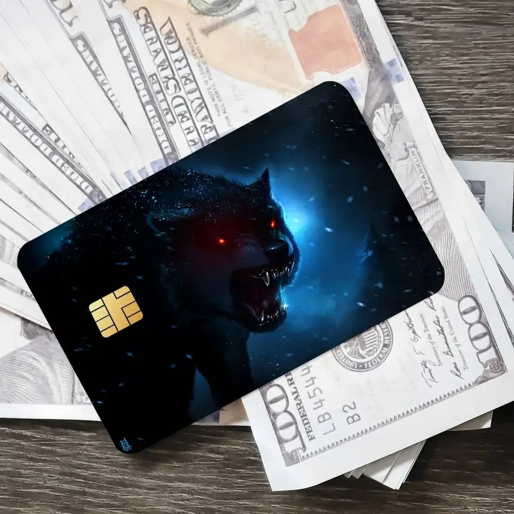 Credit card Skin Wolf | Wild Animal Debit card skins | Custom bank card Sticker