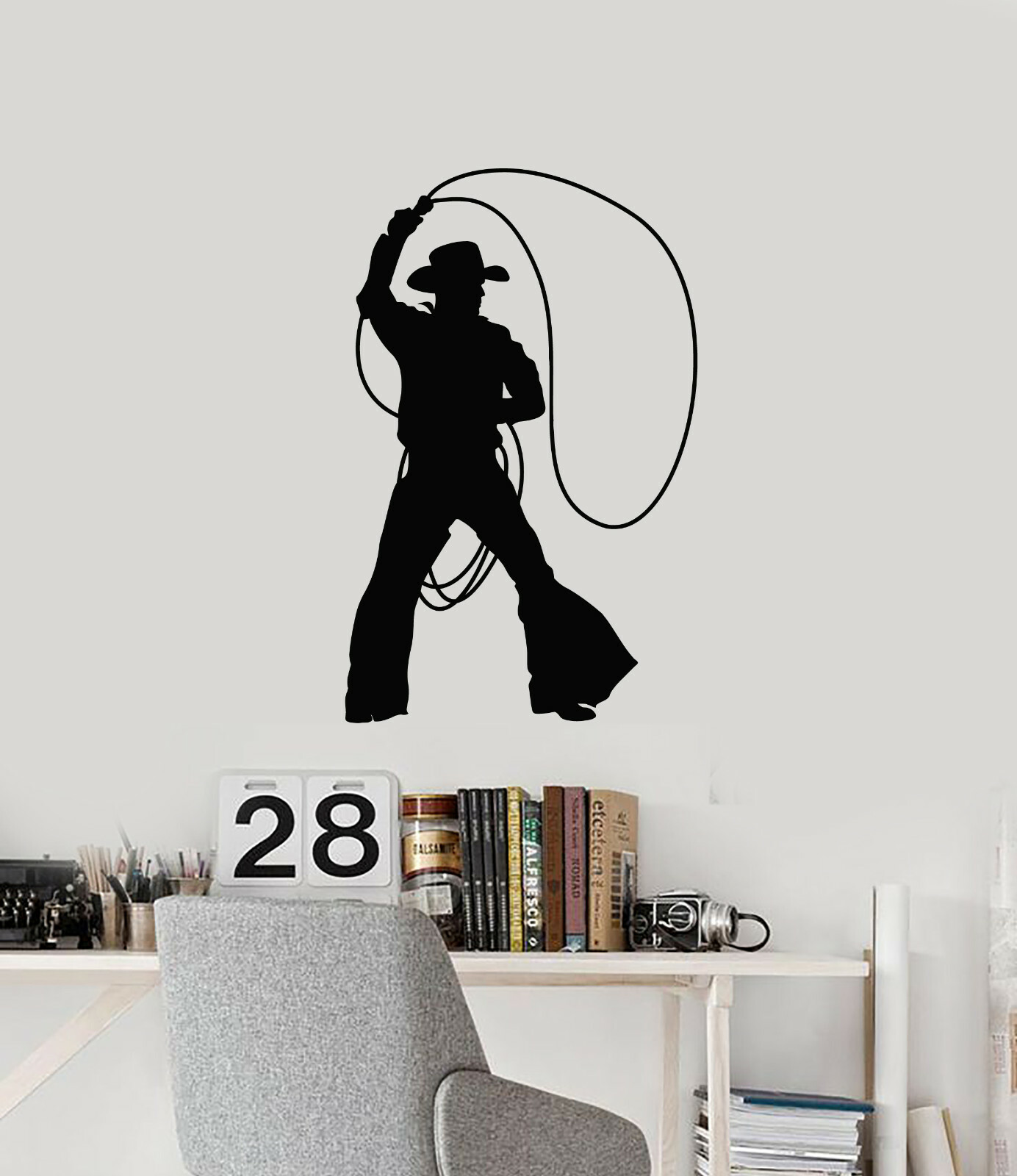Vinyl Wall Decal Cowboy Boys Room Texas Wild West Creative Art Stickers (ig6117)