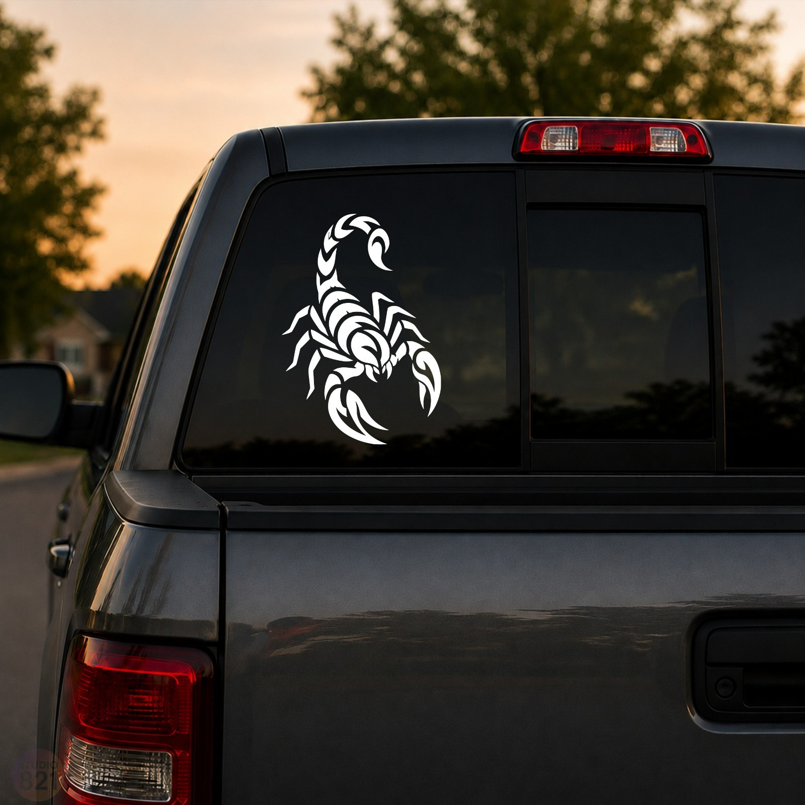 Tribal Scorpion Silhouette – Scorpion Decal Sticker Car Window Laptop