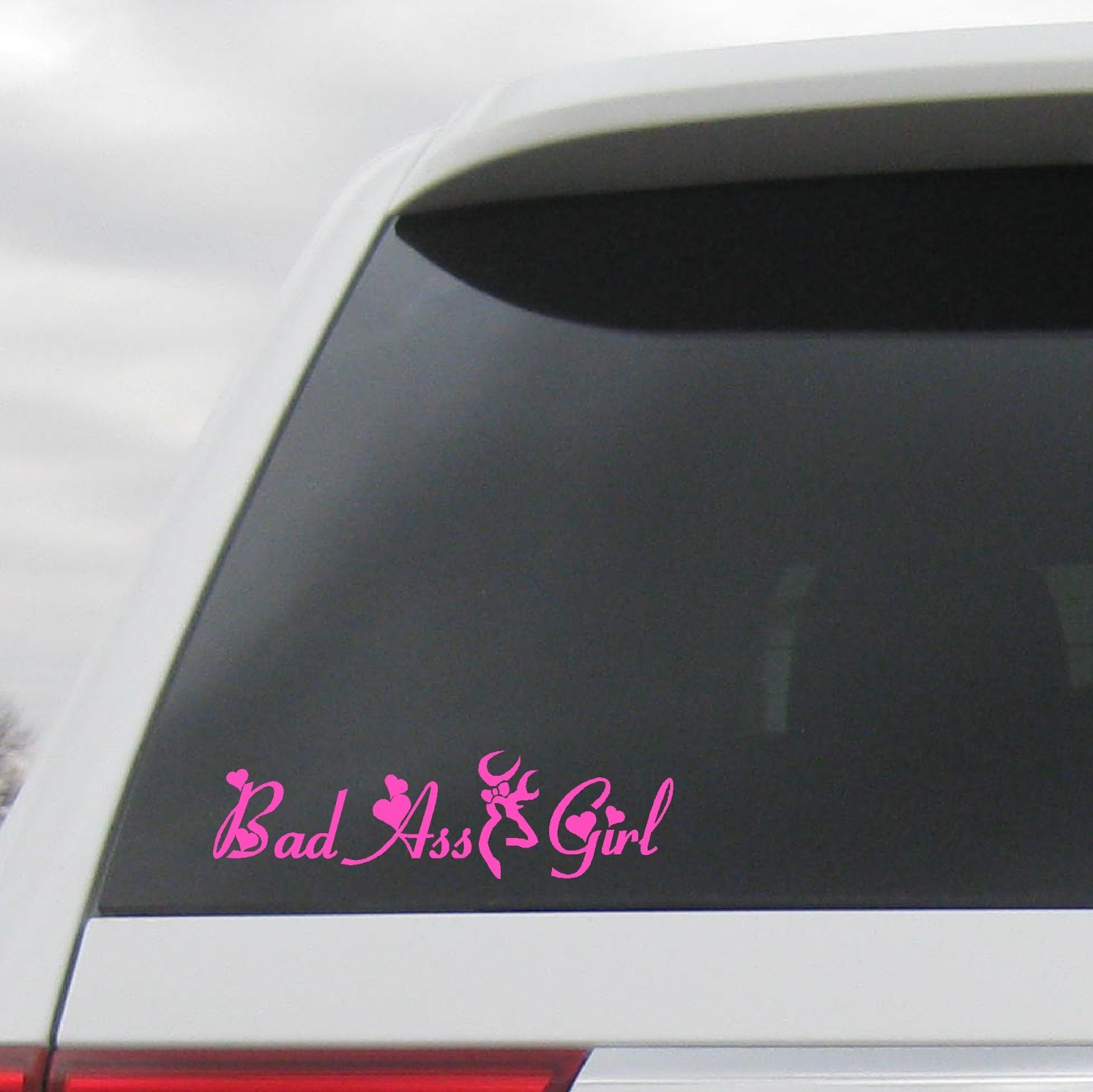 BAD ASS GIRL GIRLS DECAL BROWNING HEART VINYL STICKER