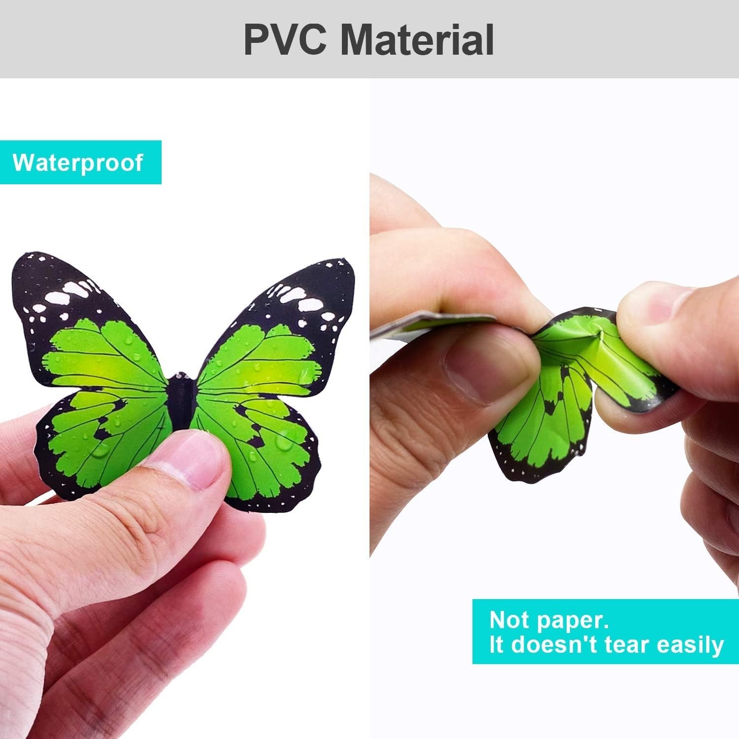 Vibrant 80pcs Butterfly Wall Stickers – Lifelike, Reusable, and Fade-Resistant