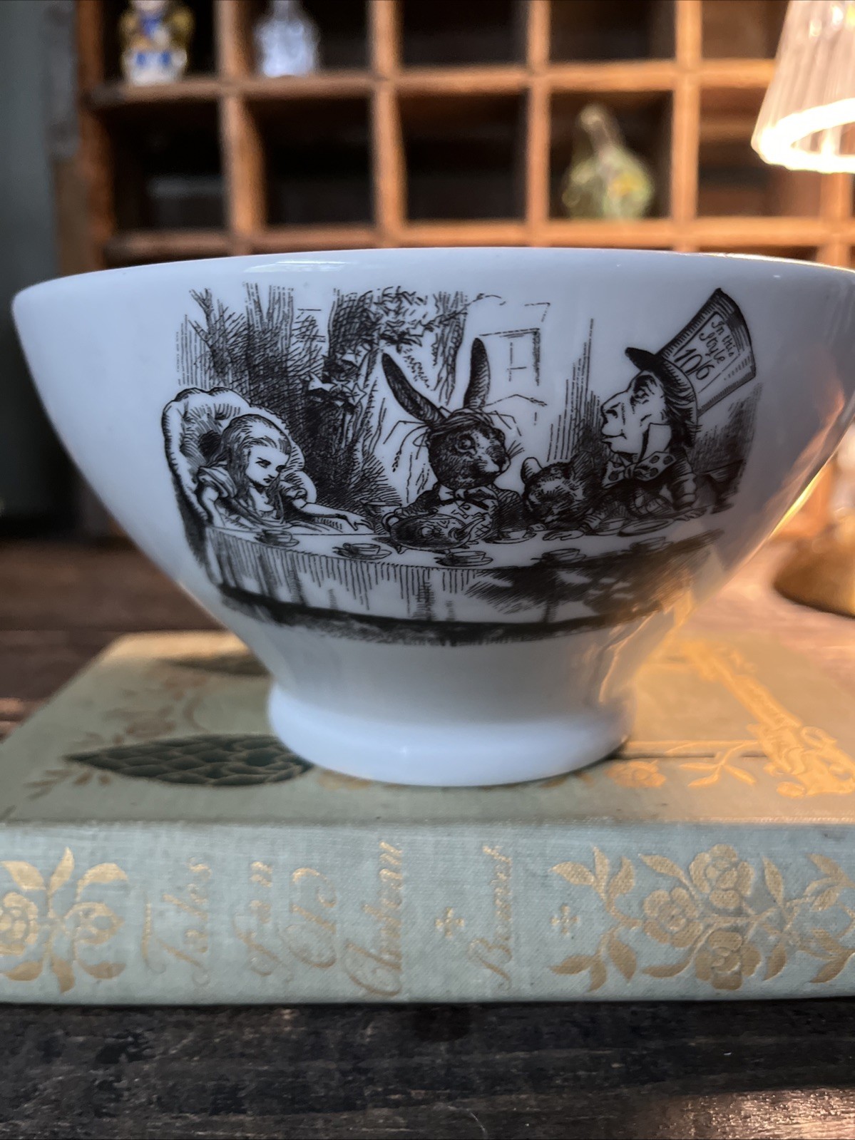 Alice Wonderland Bowl Mad Tea Party Mad Hatter Hare PrintRun Co