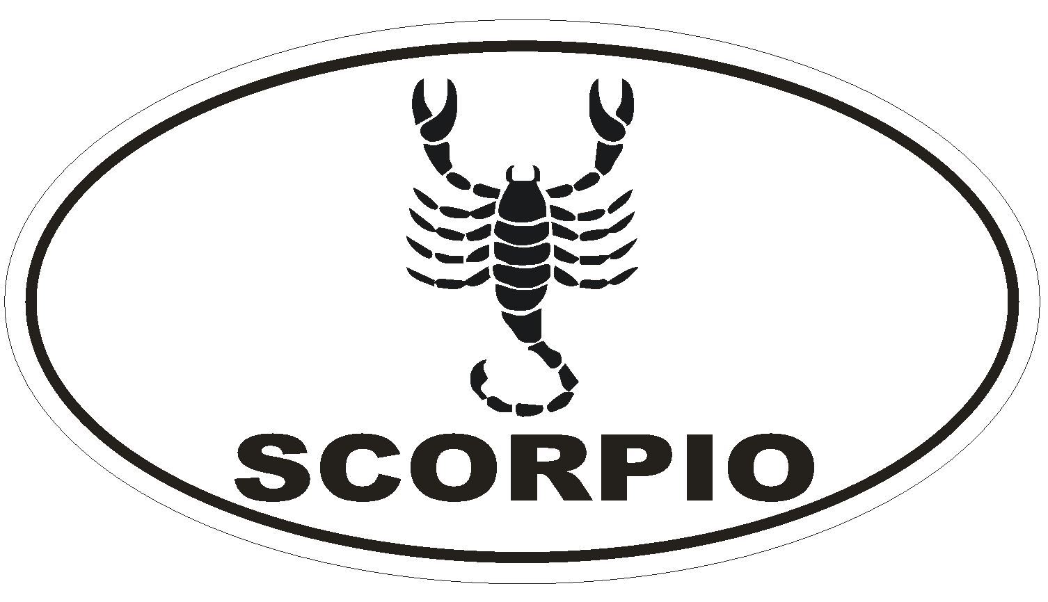 SCORPIO Oval Bumper Sticker or Helmet Sticker D1882 Euro Oval Zodiac Horoscope