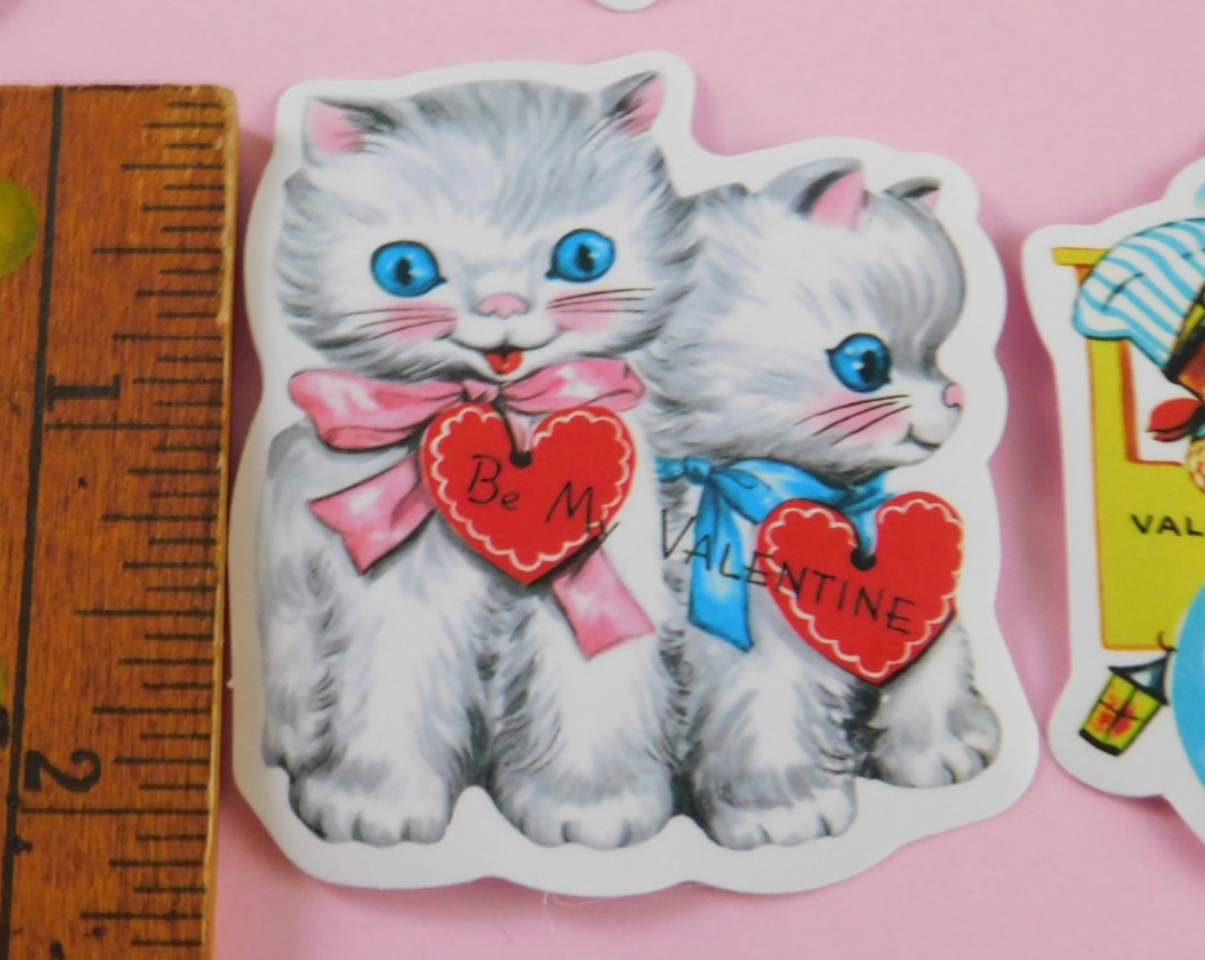 50 PC PACK RETRO VALENTINE'S DAY STICKERS VINTAGE LOOK LAPTOPS PHONES CRAFTS