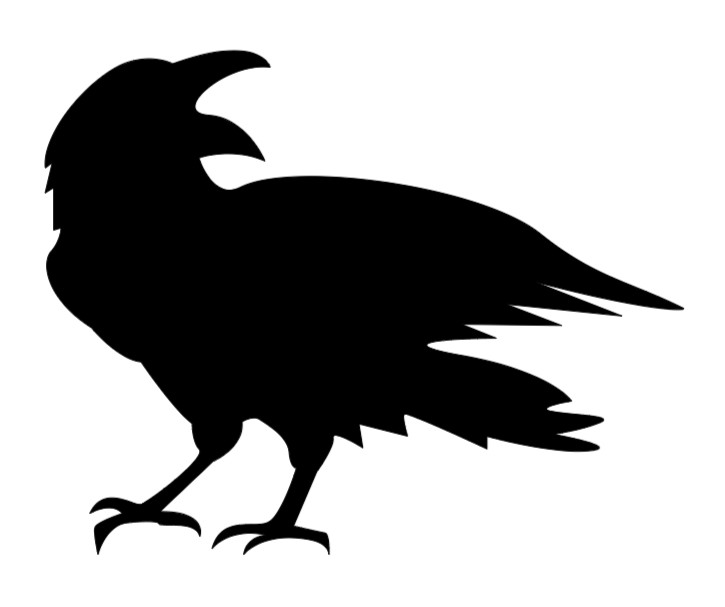 Squawking Crow Raven Vinyl Decal Sticker Car Truck Window Laptop Water Bottle