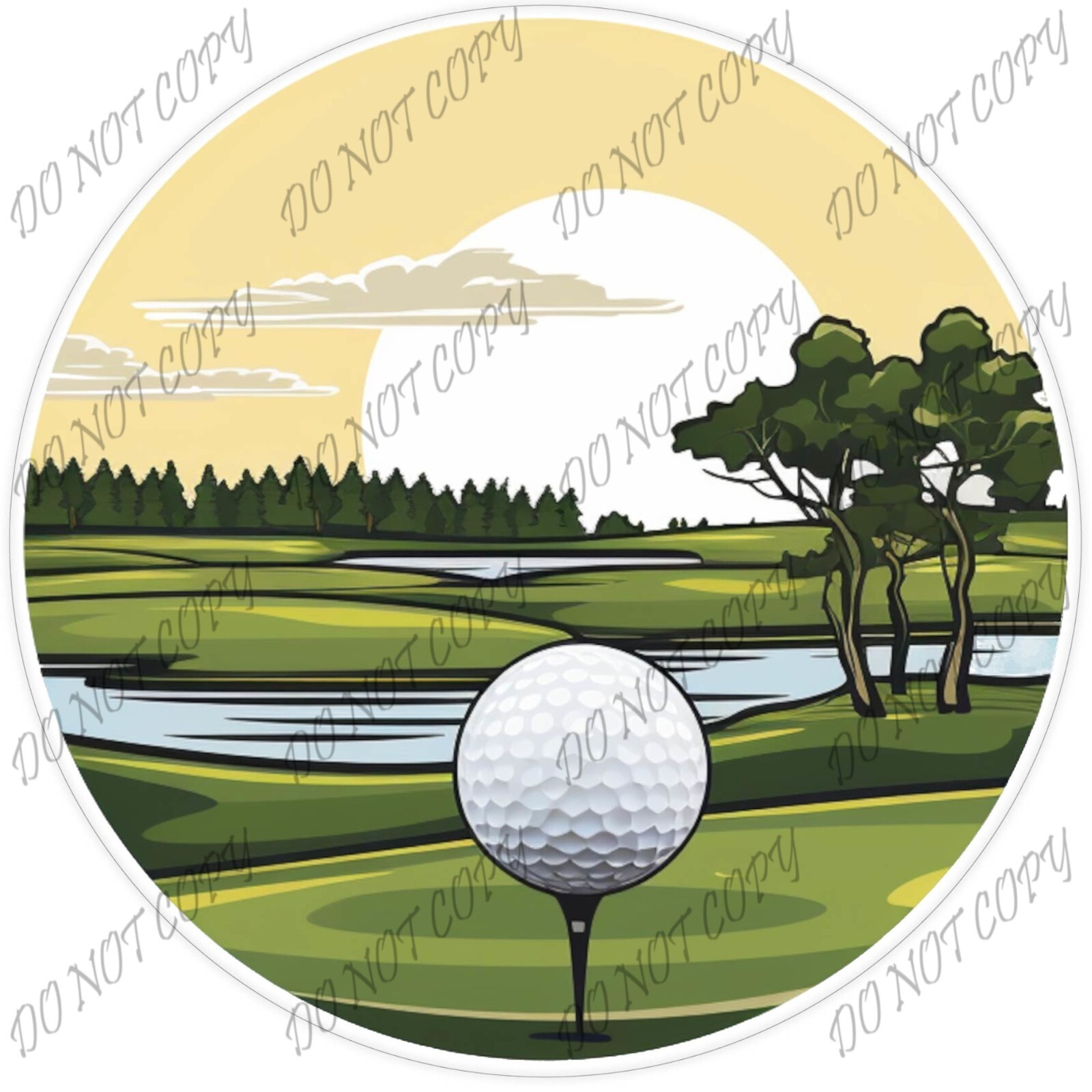 Laminated Vinyl Decal Die Cut Sticker – Golf Lovers Lot – Made in USA