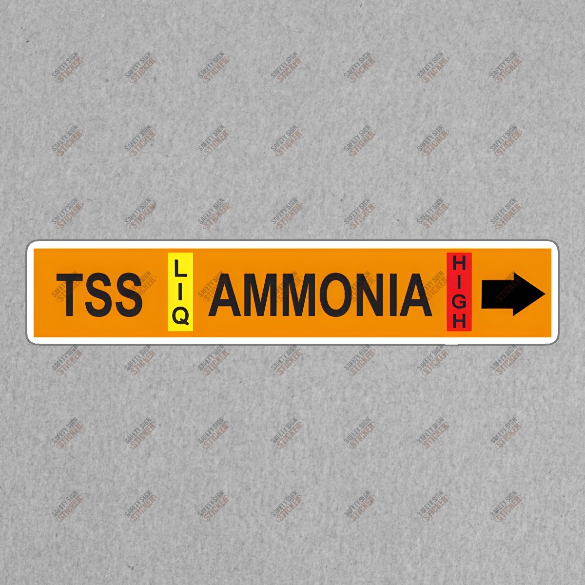 High Visibility Liquid Ammonia Safety Sign Sticker OSHA Compliant #652334