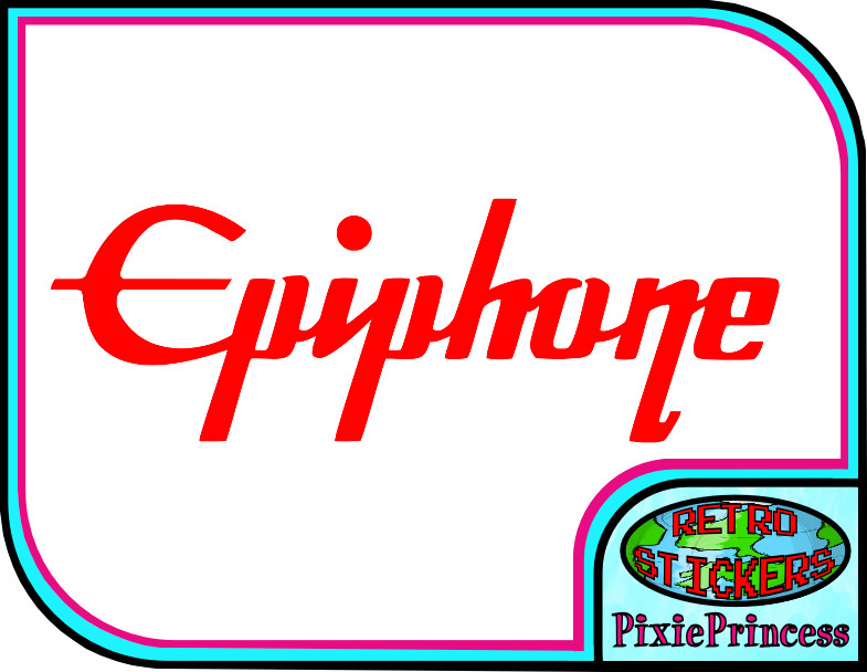Epiphone Guitar Bass Logo Vinyl Sticker Flight Case Car Truck Wall Window Music