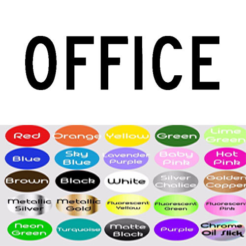 Office Entrance Sign Sticker for Door Wall Window Art Decor Vinyl Decal Sign