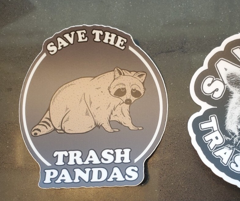 Trash Panda Stickers 🐼 🦝 VARIETY PACK (3) **WORLDWIDE 🌐 SHIPPING**