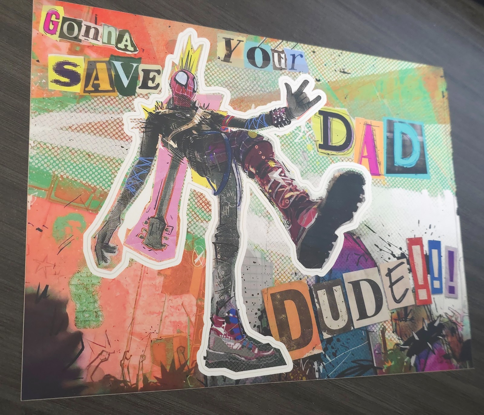 Spider-Punk Save Your Dad — Hobie Fan Art Kiss-Cut Sheet