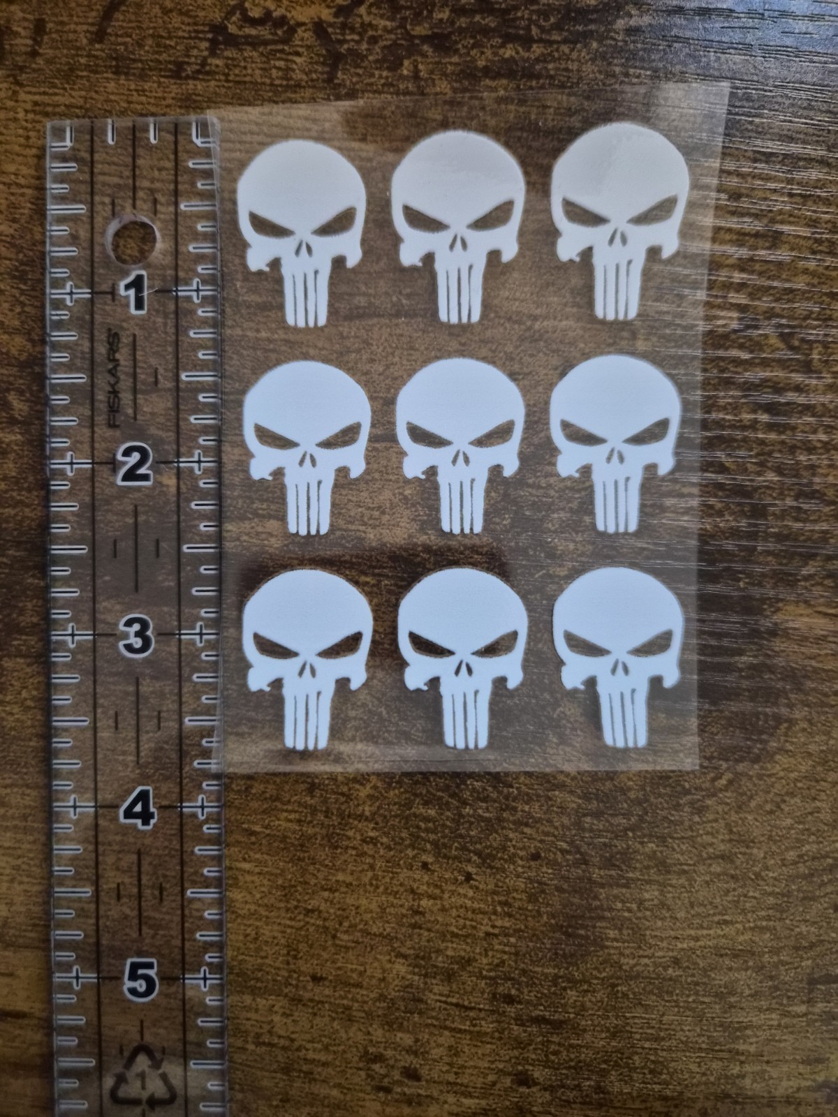 9pc THE PUNISHER SKULL High Quality UVDTF Decal Sticker waterproof USA NOTVINYL