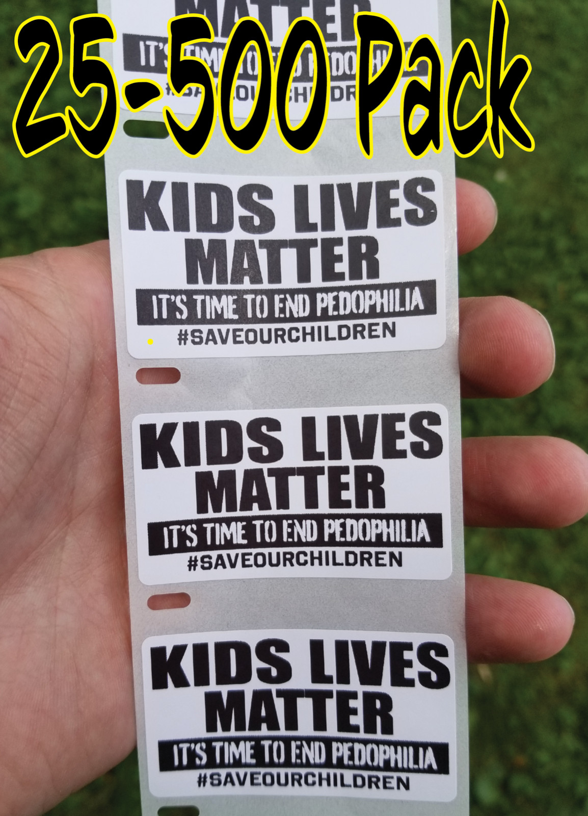KIDS MATTER END PEDOPHILIA stickers 25-500Pcs #saveourchildren save our children