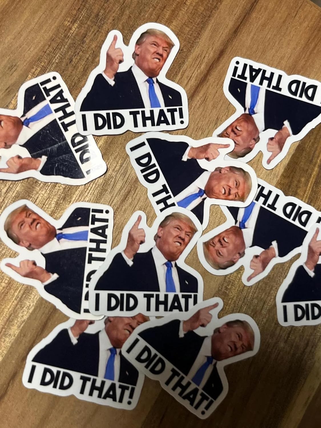 Trump “I DID THAT!” Vinyl waterproof Stickers 100pc Decals Car Gas Pump