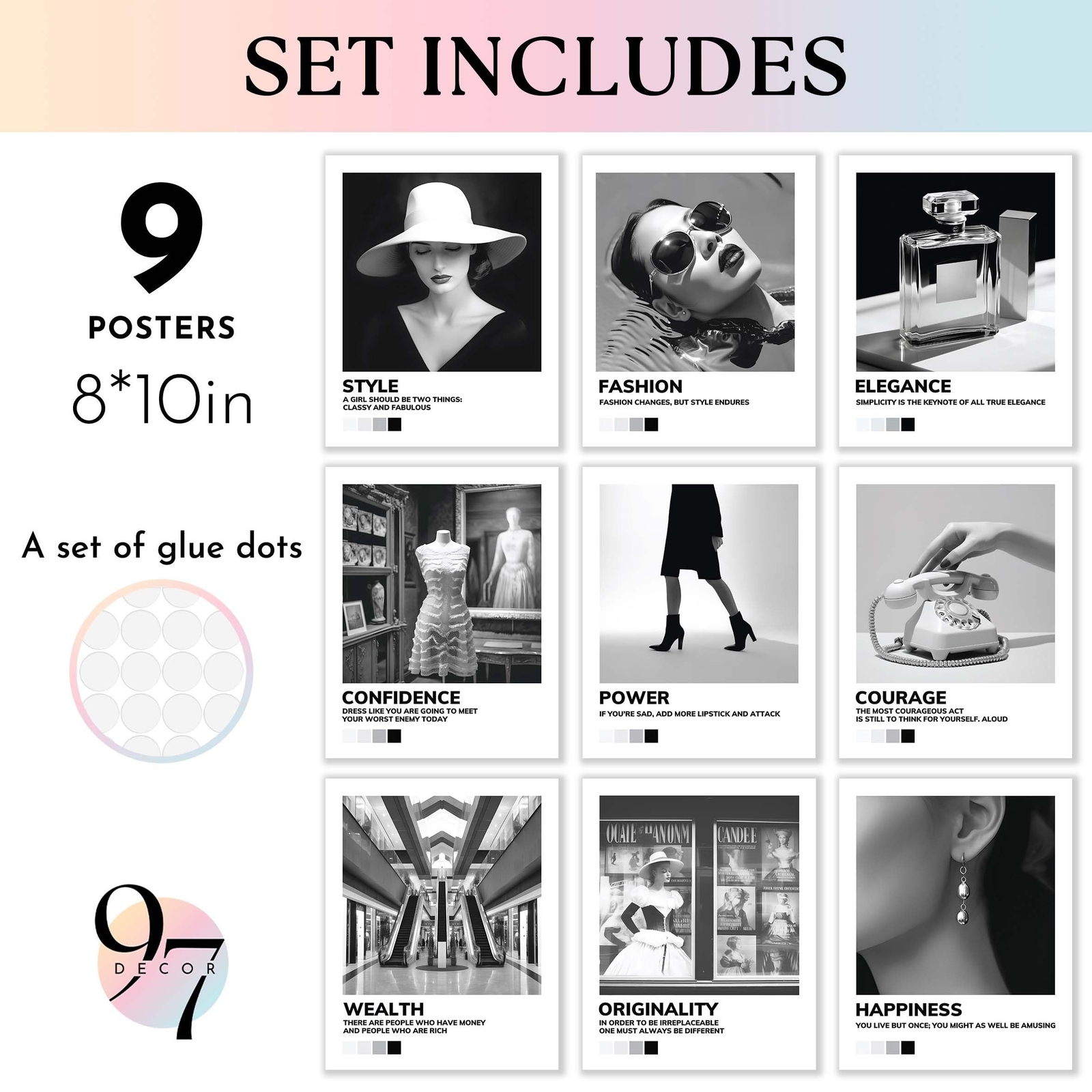97 Decor Boujee Room Decor – Black And White Wall Art Posters, Black And Whit…