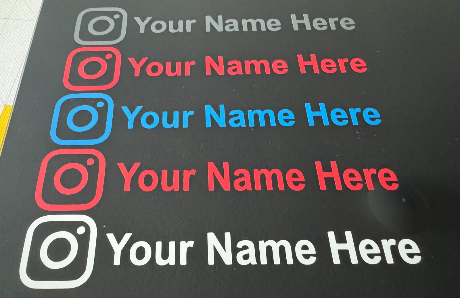 Personalized Instagram Sticker Decal (Contact us for great %%% on 20pcs plus).