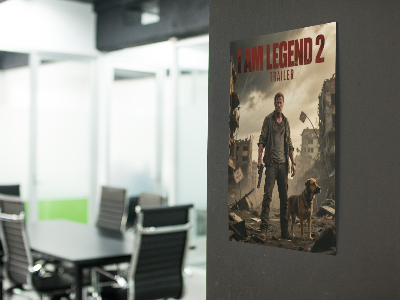 I AM LEGEND 2 Movie Wall Vinyl Decal Poster Print (Removable Adhesive)