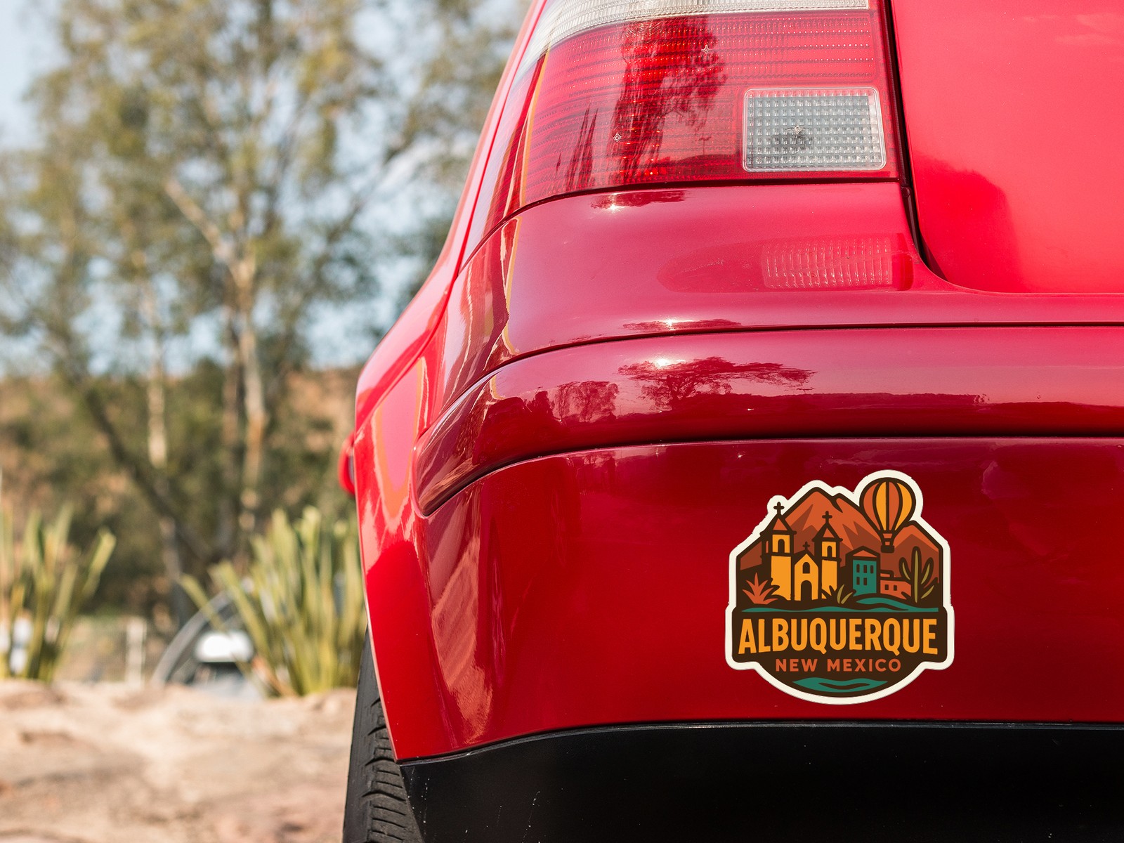Albuquerque New Mexico Sticker Decal Vinyl Die-Cut City Skyline Landmark Design