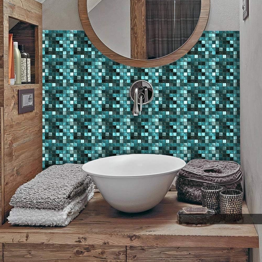 25Pcs Peel and Stick Backsplash Wall Tile for Kitchen Bathroom Laundry Room, …
