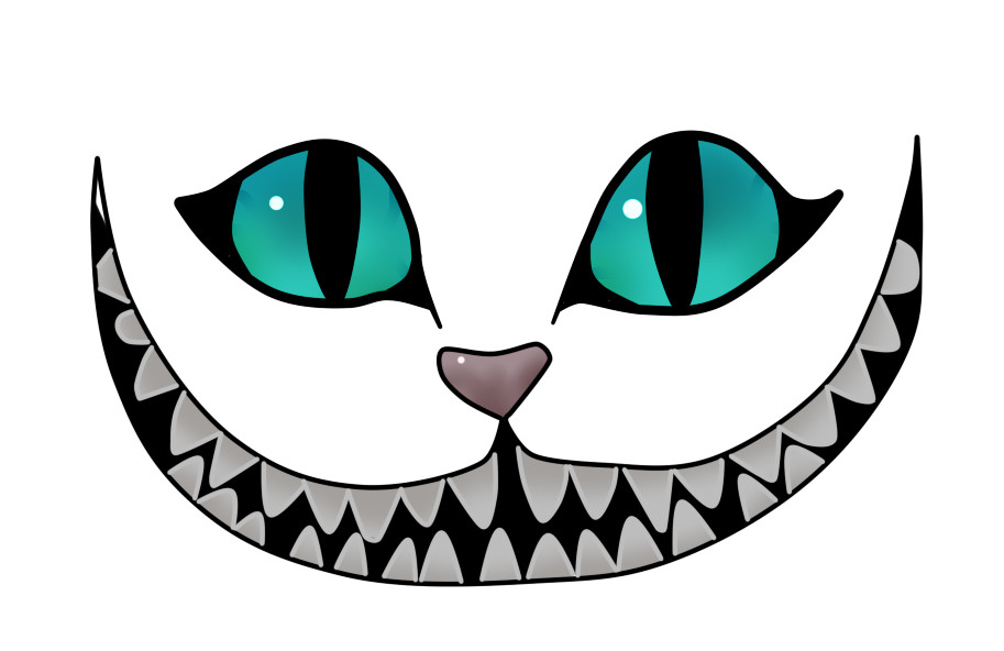 Cheshire cat sticker alice in wonderland weatherproof bumper vinyl decal