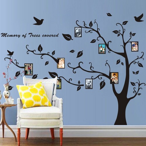 Family Tree Wall Decal Sticker Large Vinyl Photo Picture Frame Removable US Gift