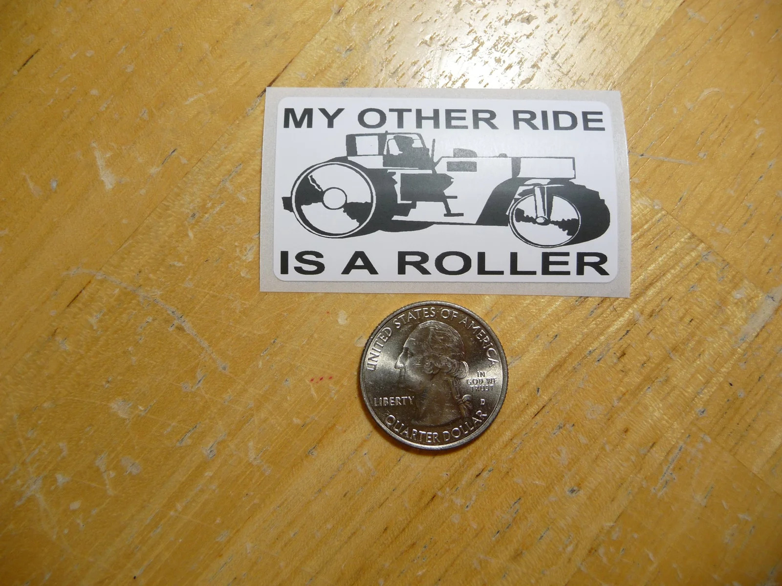 MY OTHER RIDE IS A ROAD ROLLER STICKER DECAL 1 – 50 BULK PACK FUNNY CONSTRUCTION