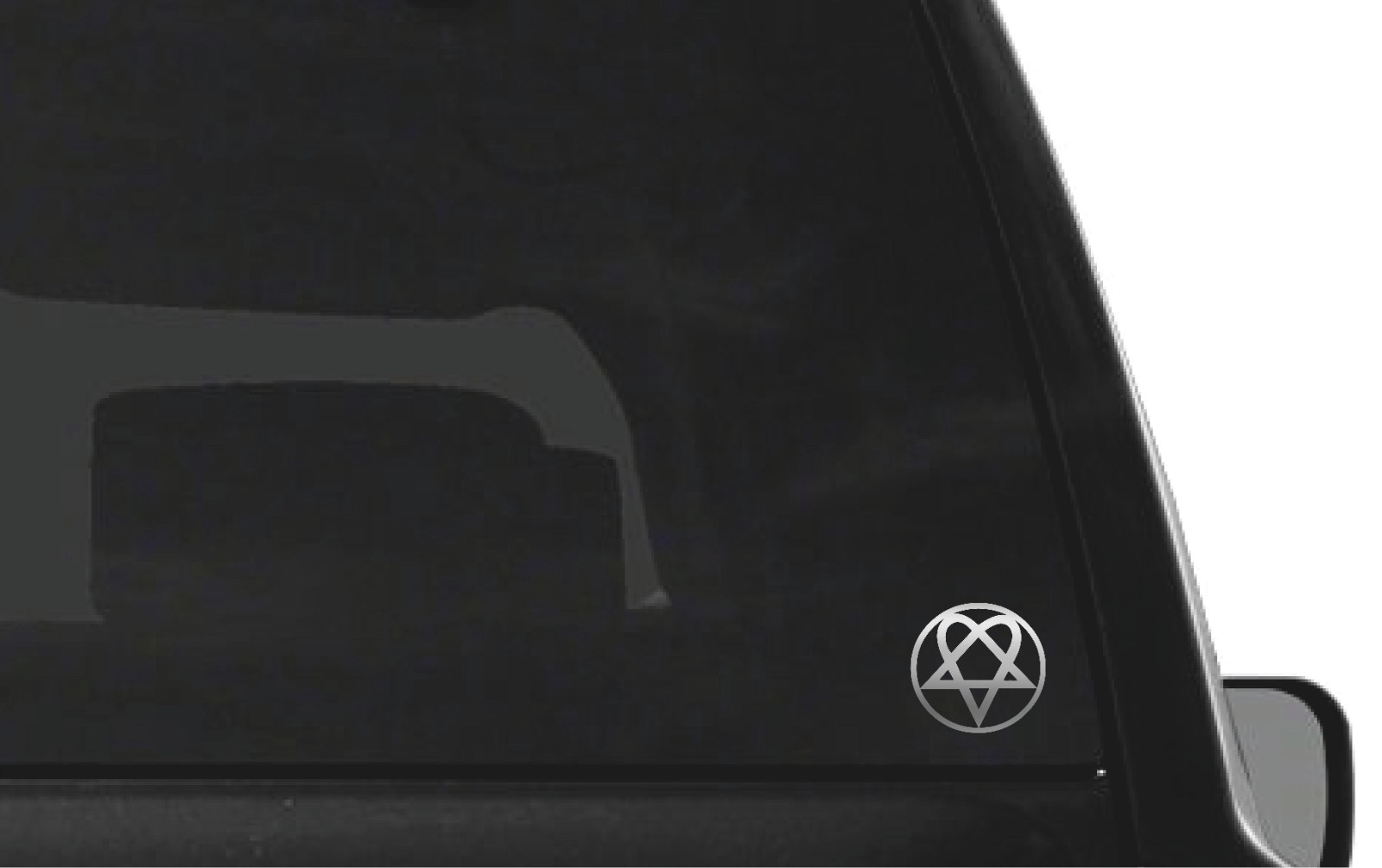 Heartagram Pentagram vinyl decal Nature Pentagram Heart Pagan Sticker