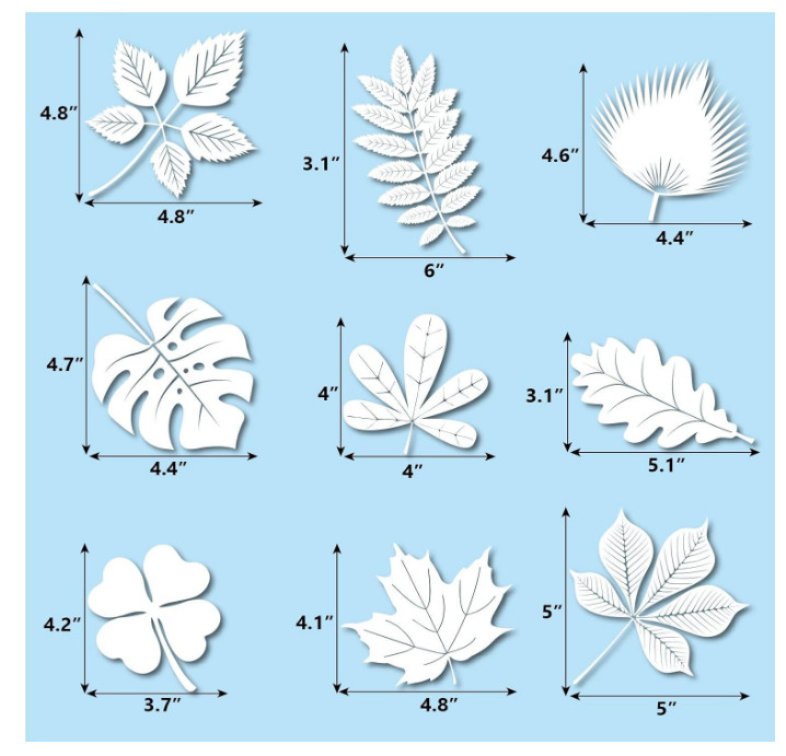 Window Decals for Bird Strikes,52 Pieces Large Leaf Shape anti Collision Window