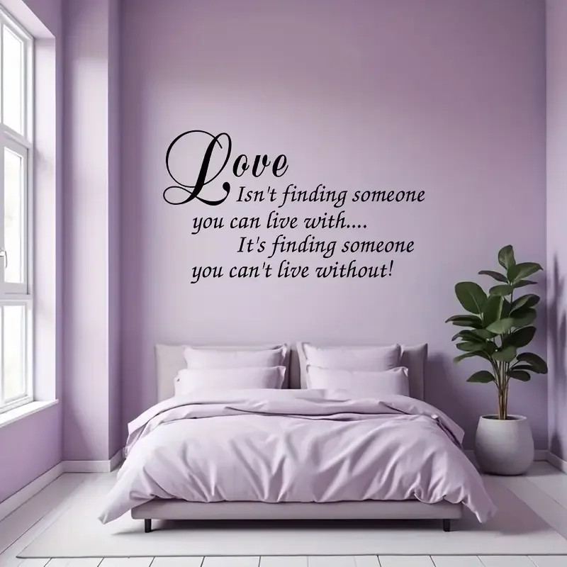 Love Quote Wall Decal Removable Contemporary Letter Print Home Decor