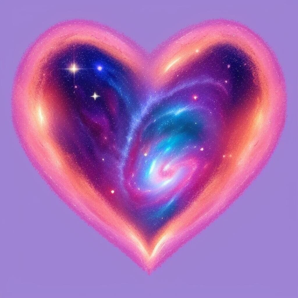 Galaxy Heart Sticker Decal