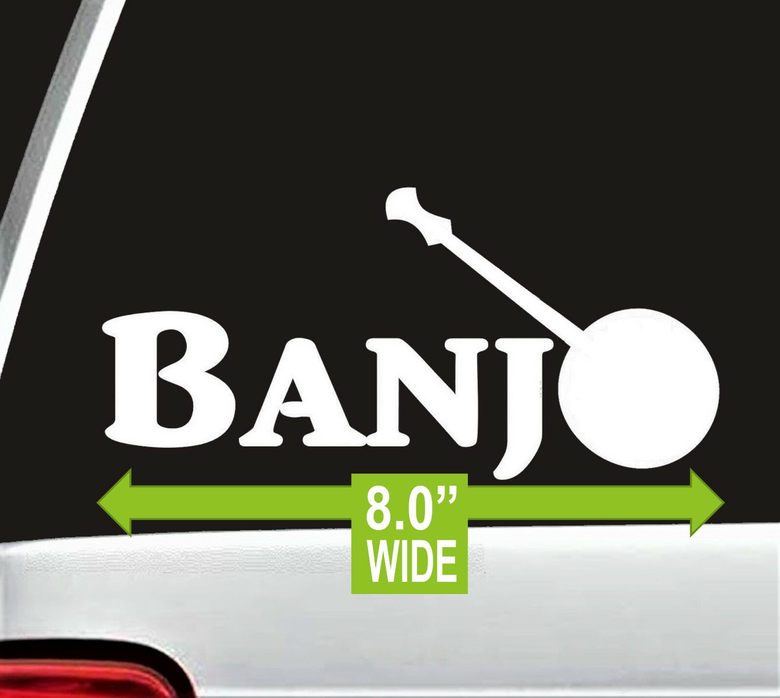 Banjo Bluegrass Decal Sticker for Car Window Acoustic Folk Guitar Mandolin D1090