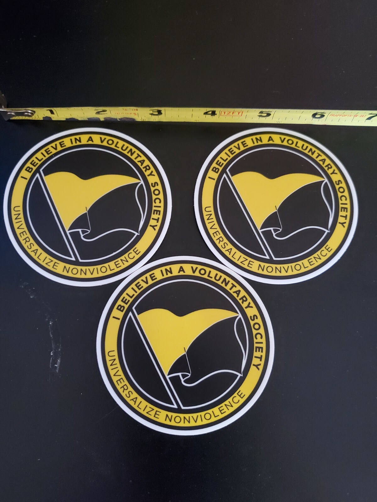 Anarcho-Capitalism Flag 3" sticker Pro Liberty 🗽 Voluntary Society Sovereign
