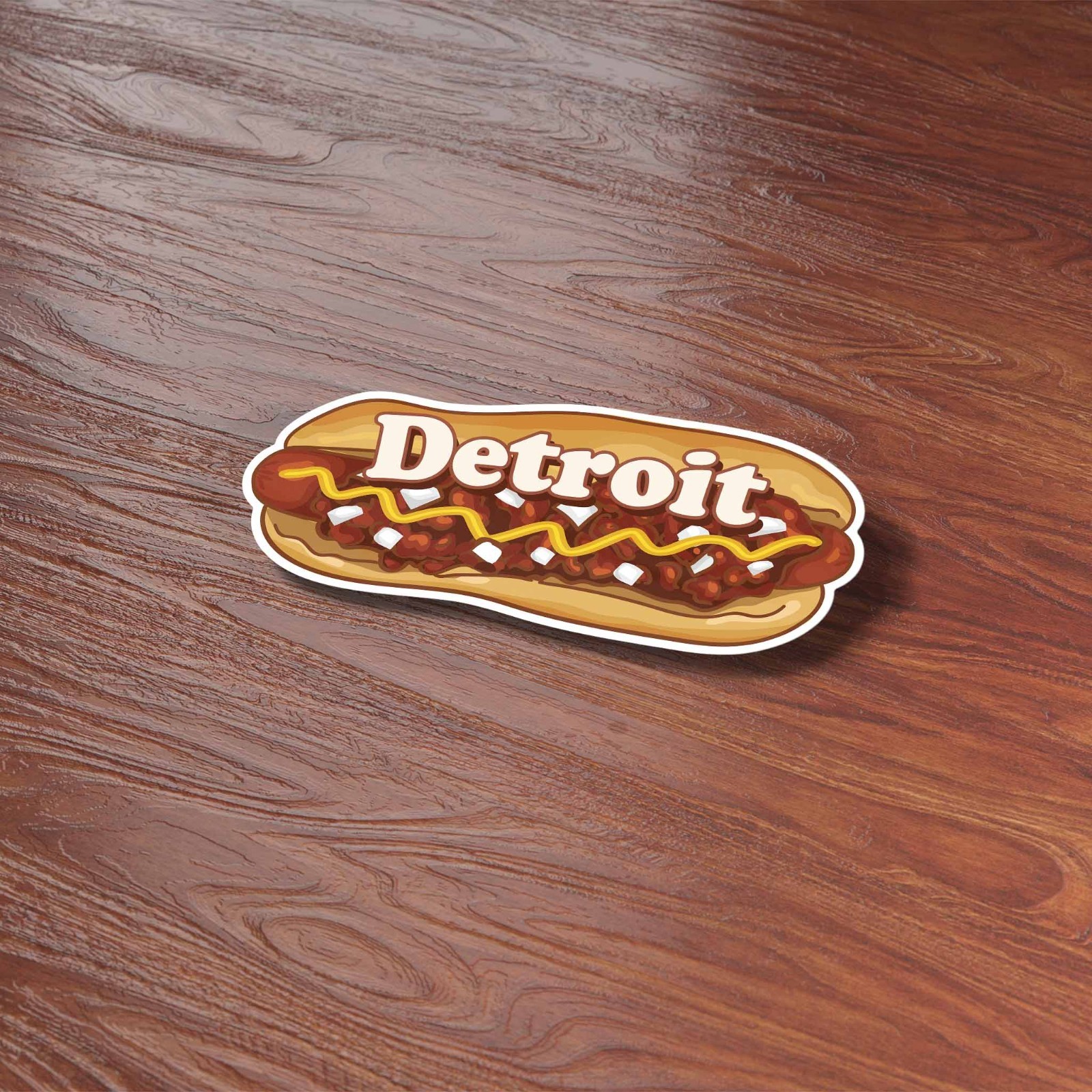 Detroit Coney Dog Sticker – Funny Midwest Michigan Decals for Laptop